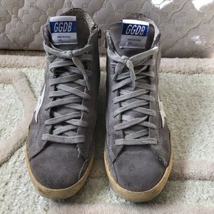 GGDB lavender grey suede sneakers